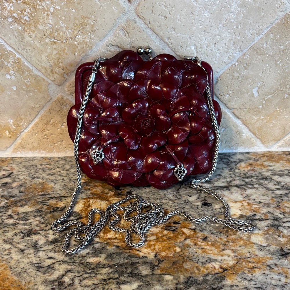 Brighton Rosalie Ruby Red Patent Leather Bag